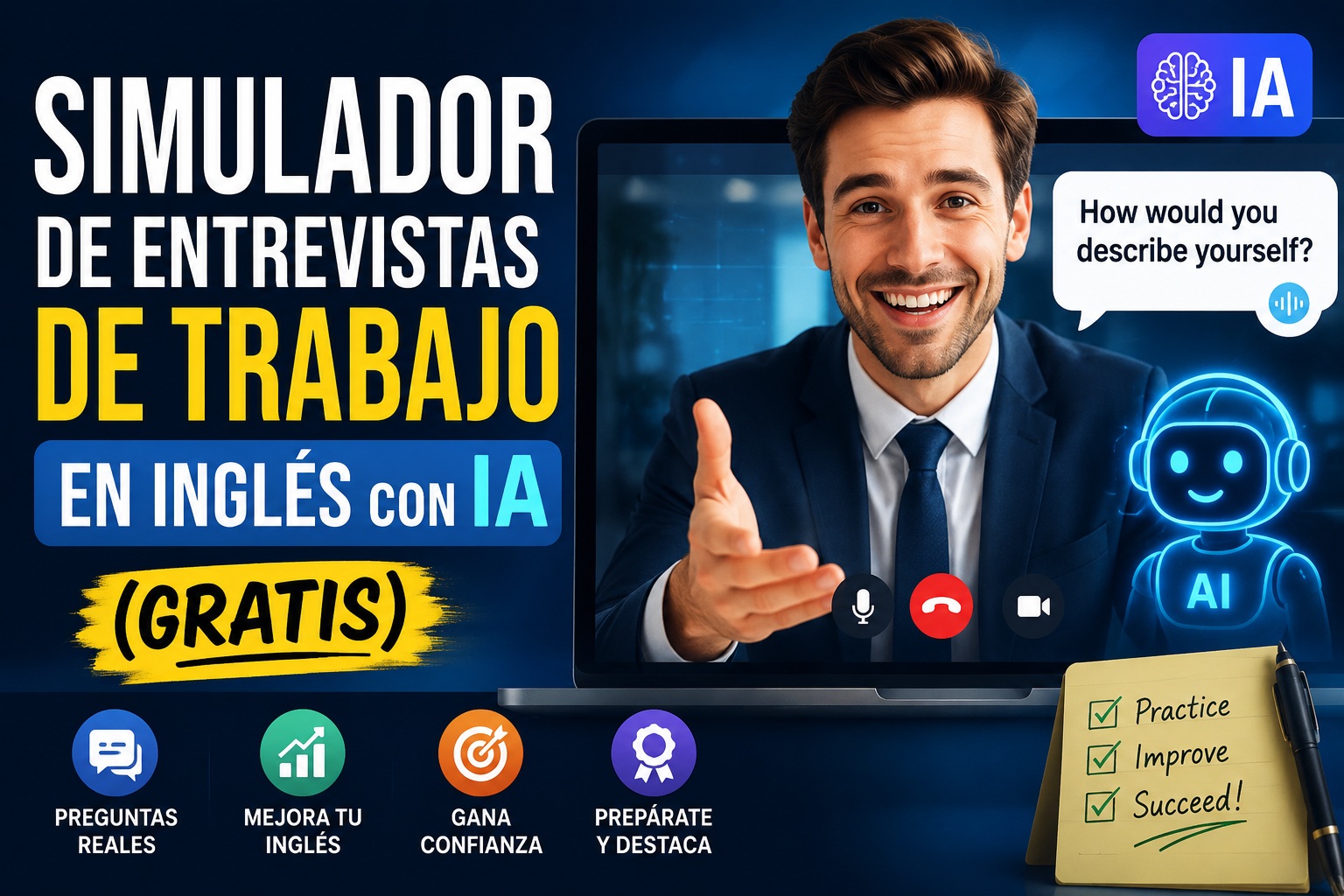 entrevistador de inglés para profesiones