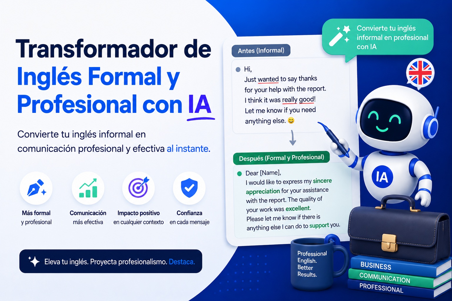 transformador de textos de inglés